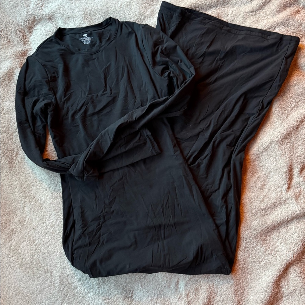 SKIMS Black Long Sleeve Dress